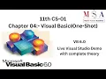 11th CS-01 VB Chp 4 Visual Basic Class 11 LIVE VB Codes 11th State board