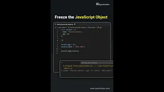 How to Use Object freeze in JavaScript