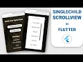 SingleChildScrollView Flutter tutorial with example