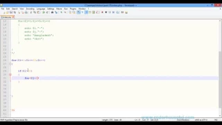 PHP Tutorial Bengali Part 23 Nested Loop