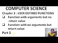 Chapter 3 User Defined Functions Computer Science 12th Standard Part 5