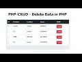 PHP-CRUD - Delete Data in PHP