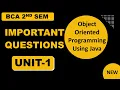 Important Questions bca sem 2 Object Oriented Programming Using Java BJ Scholars