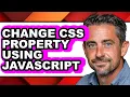 How to Change Css Property Using Javascript only Way