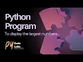 Python program to input two numbers and display the largest number