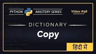 Python COPY DICTIONARY in Hindi Shallow Copy Deep Copy Simple Explanation Python Tutorial