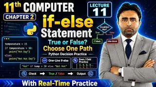 If Else Statement in Python 11th Class Computer Science Chapter 2 Python Programming Qais Ali