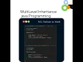 Java Multi Level Inheritance Full Explained in Hindi For Beginner