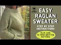 How to knit a basic raglan sweater
