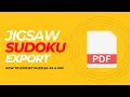 Using The Jigsaw Sudoku Generator How to Export Your Puzzles as PDF