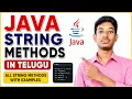 Java String Methods in Telugu All String Methods with Examples Java Tutorial for Beginners