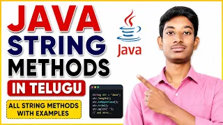 Java String Methods in Telugu All String Methods with Examples Java Tutorial for Beginners