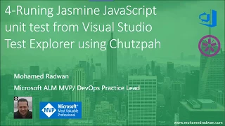 Running Jasmine JavaScript unit test from Visual Studio Test Explorer using Chutzpah 4