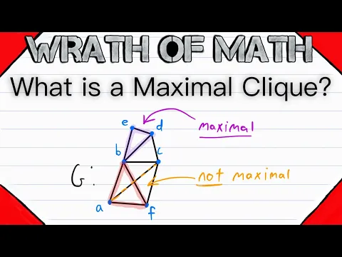 What is a Maximal Clique? | Graph Theory, Cliques, Maximal Cliques - YouTube thumbnail