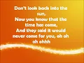 Don't Look Back Into The Sun - The Libertines Lyric Video