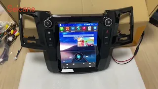 Android Carplay Tesla Screen For 2004 2015 Toyota Fortuner Unboxing Functions 