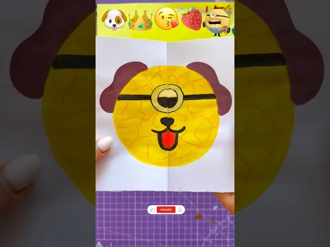 Satisfying Art 🐶😘🍓 #shorts #youtubeshorts#drawing #art #emojichallenge #emojis #viral #trending