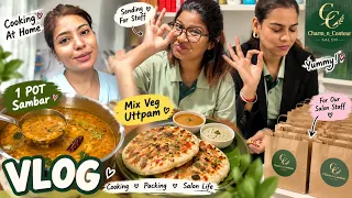 🔥One Pot Sambar & Mix Veg Uttapam😍|Staff Ke Liye Bhi Special Surprise!”