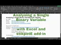 Analyze a Single Binary Variable with Excel and stikpetE Add-In