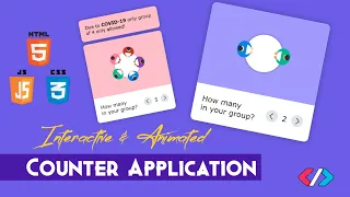Interactive Animated Counter App using HTML CSS JS