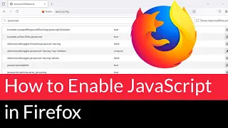 How to Enable JavaScript in Mozilla Firefox