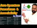 Operator Precedence Associativity in Java HINDI Precedence and Associativity of operators