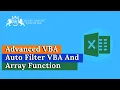 Auto Filter VBA and Array Function Best Free Advanced Excel Tutorial for Beginners Henry Harvin