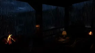 Heavy Rain Sounds at Night 🌧️ Cozy Cabin Rain for Deep Sleep & Relaxation