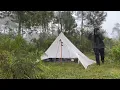 Download Lagu HEAVY RAIN CAMPING IN SEVERE WIND‼️SOLO CAMPING IN HEAVY RAIN