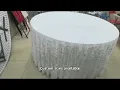 AV001 white velvet table cloth round table cloth