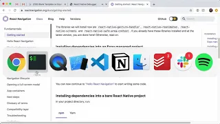 Installing Library and Dependencies Master React Navigation v5