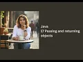 17 Passing and returning objects