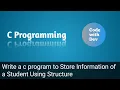 C Program to Store Information of a Student Using Structure Code With Dev C tutorial