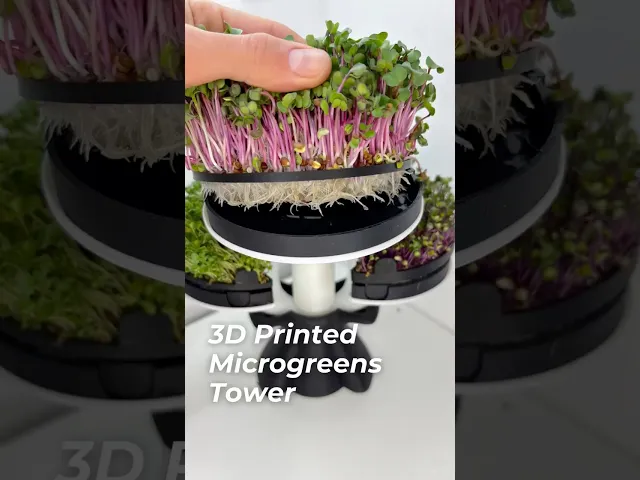 Modular Microgreens Tower - Nature-Inspired 3D-Printed Vertical Growing System video thumbnail