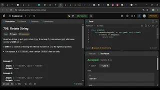 LeetCode 796 Rotate String Easy Python Solution Explained LeetCode Strings Interview Prep