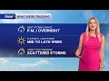 Tuesday AM Forecast Rain and storms this