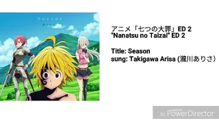 Download Season-「Nanatsu no Taizai」ED 2 -with lyrics (Kanji/Romaji/Eng） MP3