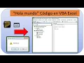 Escribiendo tu primer codigo en vba excel Hola mundo