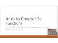 Python-5a - Functions a Gentle Intro