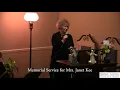 Memorial Service for Mrs Janet Kee