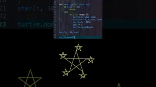 Star design in Python Graphics and coding Turtle drawing tutorial