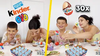ABRINDO VÁRIOS KINDER OVOS COM SURPRESAS (EM BUSCA DOS MELHORES BRINQUEDOS)