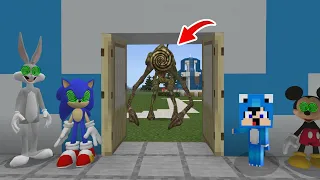 Minecraft But The Monster Took Control Of Sonic Bugs Bunny And Mickey Mouse 