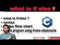 If else statements in c programming with syntax flow chart and example