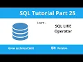 SQL LIKE Operator and Wildcards Characters in Hindi With Example SQL Tutorial Part - 25