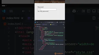 Toggle password input HTML CSS JAVASCRIPT