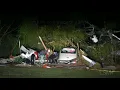 03-17-2021 Billingsley AL - strong tornado damage homes destroyed car flipped tor-warned storm