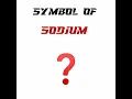 Symbol Of Sodium Na