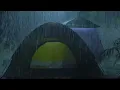 Fall Asleep Fast in MINUTES with Beautiful Heavy Rain on tent & Mighty Thunder in Forest | Rain 4K