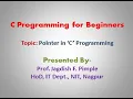 Lecture-28-Pointer in C Programming